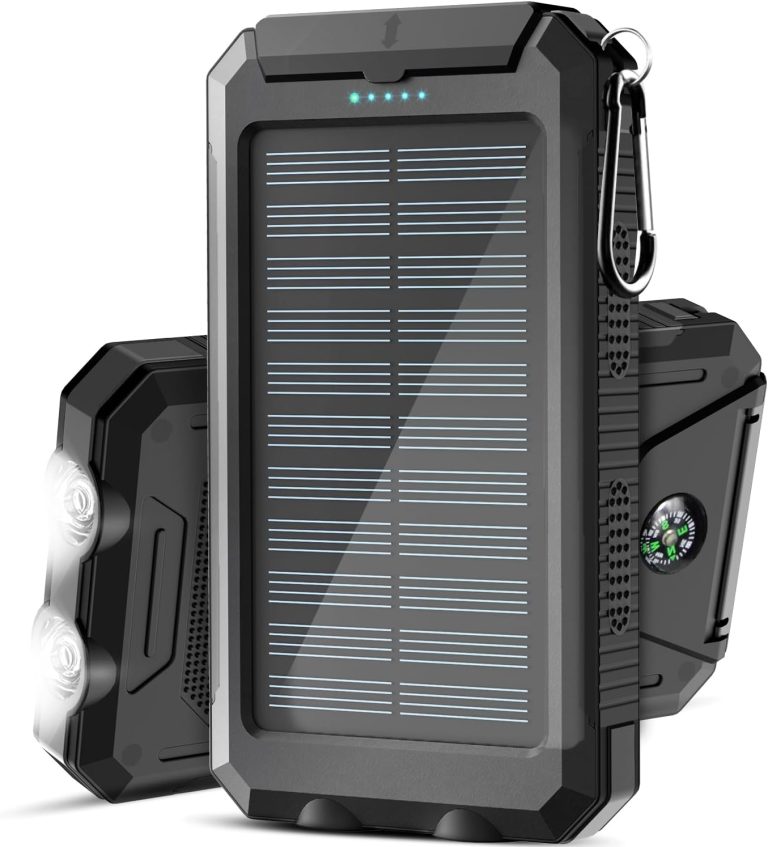 Solar Charger,38800mAh Portable Solar Power Bank,Waterproof External Backup Battery Power Pack Charger with 2 USB/LED Flashlights Compatible with iPhone,Tablet,Android,Suitable for Outdoor Camping