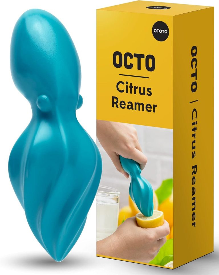 OCTO Lemon Juicer Hand by OTOTO – Easy to Hold Lemon Squeezer Manual for Lemon, Lime, Oranges – BPA Free, Dishwasher Safe Citrus Juicer Hand Press Manual – Fun Kitchen Gadgets & Tools