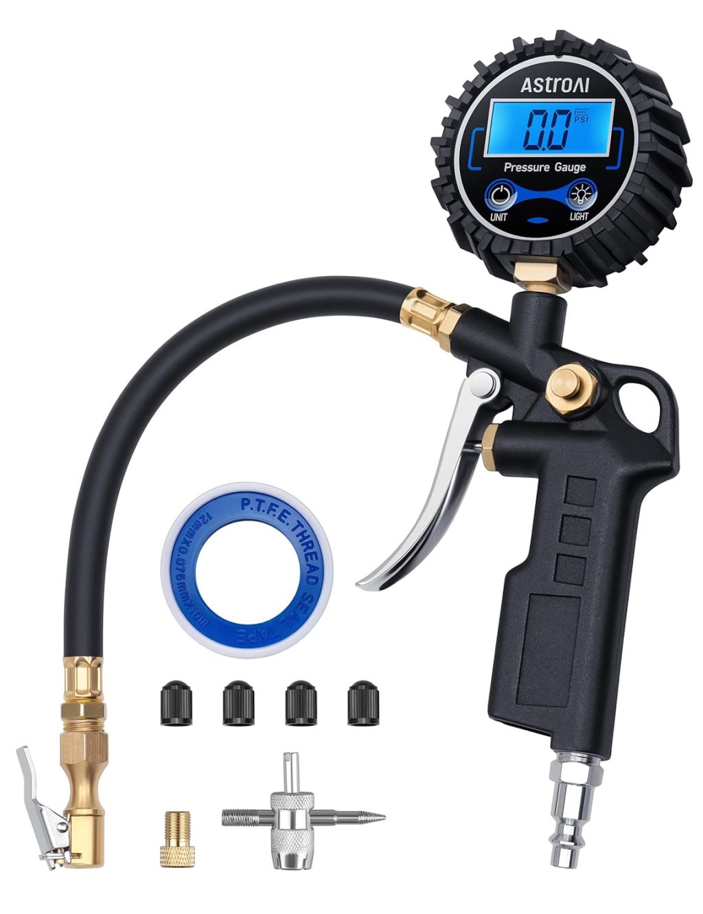 AstroAI Digital Tire Pressure Gauge with Inflator, 250 PSI Air Chuck & Compressor Accessories Heavy Duty with Quick Connect Coupler, 0.1 Display Resolution, Car Accessories, 1pack AstroAI Digital Tire Pressure Gauge with Inflator, 250 PSI Air Chuck & Compressor Accessories Heavy Duty with Quick Connect Coupler, 0.1 Display Resolution, Car Accessories, 1pack