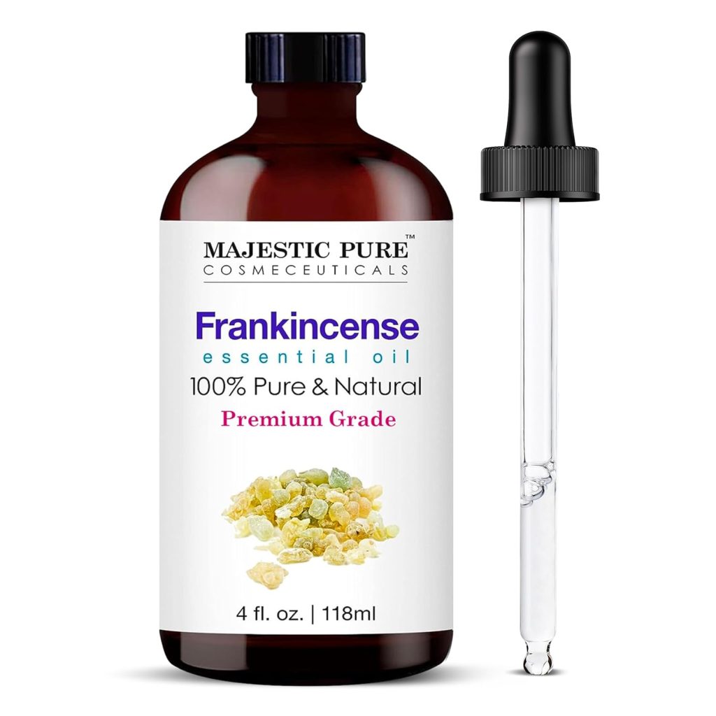 MAJESTIC PURE Frankincense Essential Oil | 100% Pure and Natural Frankincense Oil | Premium Grade Essential Oils for Hair Care, Home Diffusers, Skin, Aromatherapy, Massage and Humidifiers | 4 Fl Oz MAJESTIC PURE Frankincense Essential Oil | 100% Pure and Natural Frankincense Oil | Premium Grade Essential Oils for Hair Care, Home Diffusers, Skin, Aromatherapy, Massage and Humidifiers | 4 Fl Oz