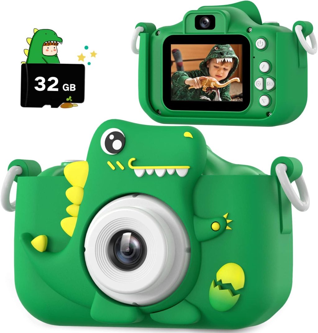 Upgrade Dinosaur Kids Camera, Christmas Birthday Gifts for Girls Boys 3-12, 1080P HD Selfie Digital Video Camera for Toddlers, Cute Portable Little Girls Boys Gifts Toys for 3 4 5 6 7 8 9 Years Old Upgrade Dinosaur Kids Camera, Christmas Birthday Gifts for Girls Boys 3-12, 1080P HD Selfie Digital Video Camera for Toddlers, Cute Portable Little Girls Boys Gifts Toys for 3 4 5 6 7 8 9 Years Old