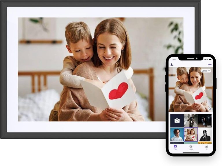 5G WFI Digital Picture Frame 10.1 Inch Smart Digital Photo Frame with 1280×800 IPS HD Touch Screen, Auto-Rotate and Slideshow, Easy Setup to Share Photos or Videos Remotely via App from Anywhere