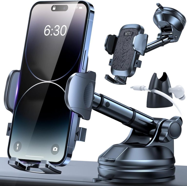 Phone Holders for Your Car [88 LBS Super Heavy Duty] Suction Cup Phone Holder Windshield/Dashboard/Window, Universal Car Phone Holder Mount, Compatible with iPhone, Samsung & Other Cellphone,Black