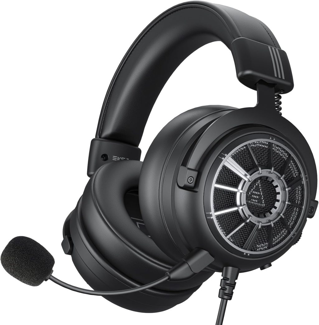 EKSA Gaming Headset with Microphone for PS5 PS4 PC Switch Xbox One, Over-Ear Headphones with Detachable Noise Cancelling Mic, 50 mm Drivers,3D Stereo Surround Sound, Wired Gaming Headphones-Gift EKSA Gaming Headset with Microphone for PS5 PS4 PC Switch Xbox One, Over-Ear Headphones with Detachable Noise Cancelling Mic, 50 mm Drivers,3D Stereo Surround Sound, Wired Gaming Headphones-Gift