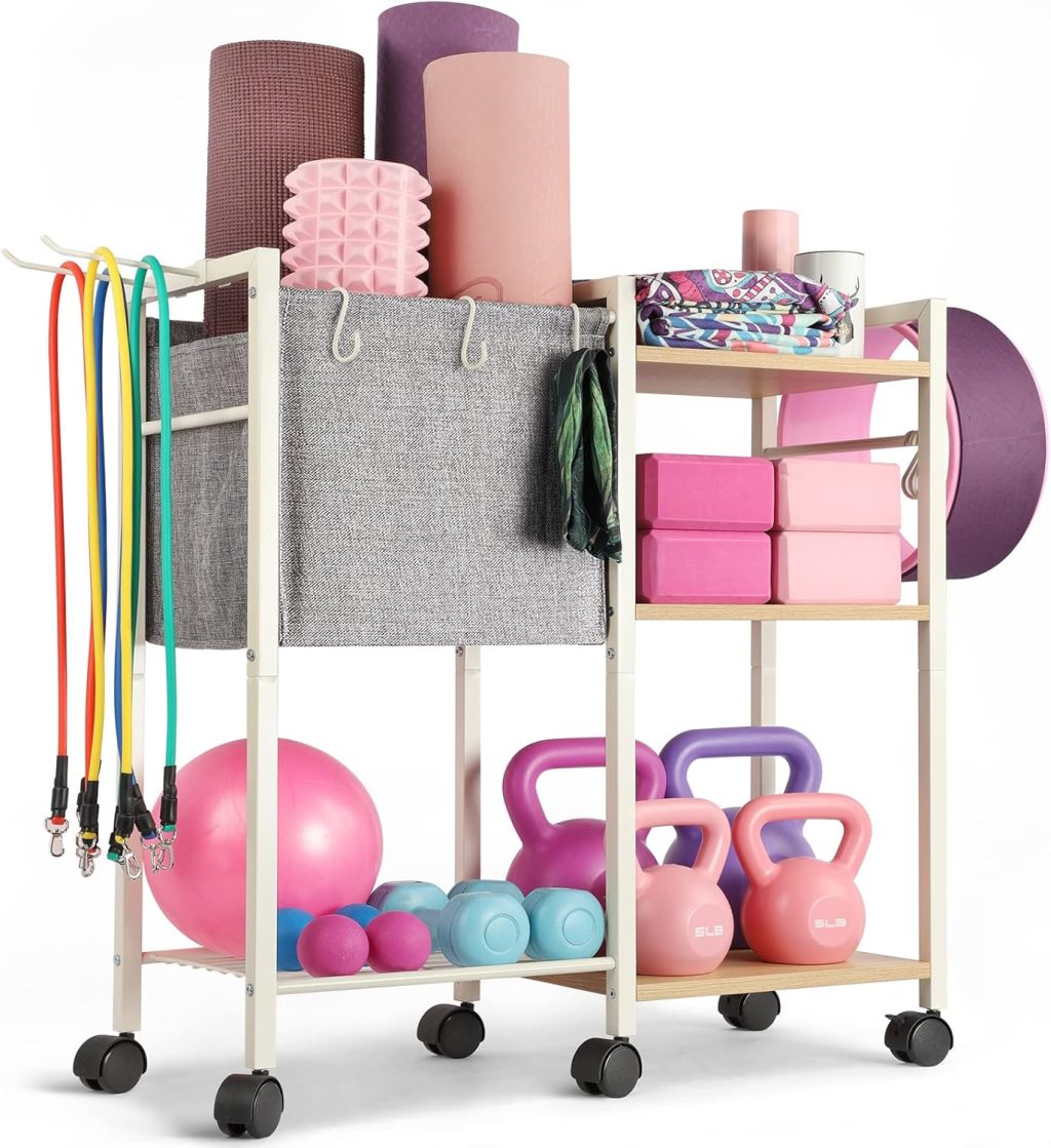 Yoga Mat Storage Rack Home Gym Equipment Workout Equipment Storage Organizer Yoga Mat Holder for Yoga Mat Foam Roller Dumbbells Kettlebells Resistance Bands and More Gym Accessories Women Men Yoga Mat Storage Rack Home Gym Equipment Workout Equipment Storage Organizer Yoga Mat Holder for Yoga Mat Foam Roller Dumbbells Kettlebells Resistance Bands and More Gym Accessories Women Men