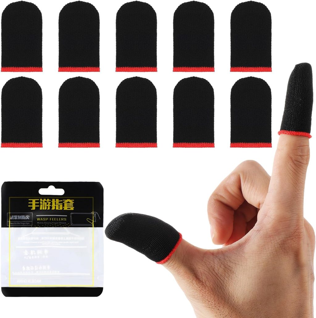 Mobile Phone Gaming Finger Sleeves, Anti-Sweat Extremely Thin Gamer Thumb Sleeves, Superconducting Fiber Finger Covers, Smooth Operation Finger Protectors, Suitable for All Touch Screen Devices Mobile Phone Gaming Finger Sleeves, Anti-Sweat Extremely Thin Gamer Thumb Sleeves, Superconducting Fiber Finger Covers, Smooth Operation Finger Protectors, Suitable for All Touch Screen Devices