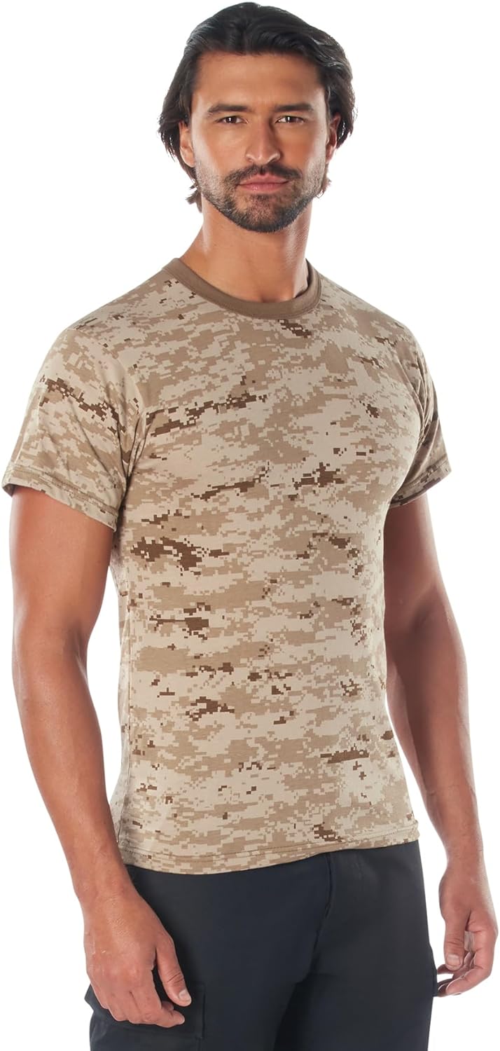 Rothco Camo T-Shirt – Rugged Camouflage Short Sleeve Tee Built for Outdoor Adventure – Desert Digital Camo – 3X-Large