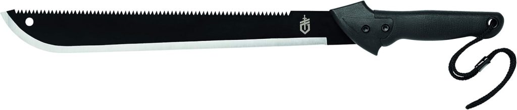 Gerber Gear Gator Machete 25″ with Plain Edge Blade and Saw, Gator Grip and Protective Sheath for Gardening, Survival, Hunting, Camping and Bushcraft, Black Gerber Gear Gator Machete 25″ with Plain Edge Blade and Saw, Gator Grip and Protective Sheath for Gardening, Survival, Hunting, Camping and Bushcraft, Black