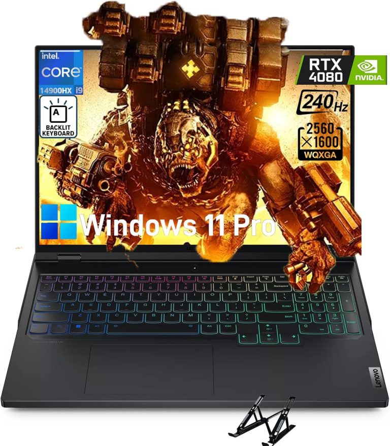 Lenovo Legion Pro 7i Gaming Laptop with Windows 11 Pro, RTX 4080, Intel Cores i9-14900HX, 32GB DDR5 RAM, 2TB SSD, 16″ 240Hz Display, Hoouwrd Accessory