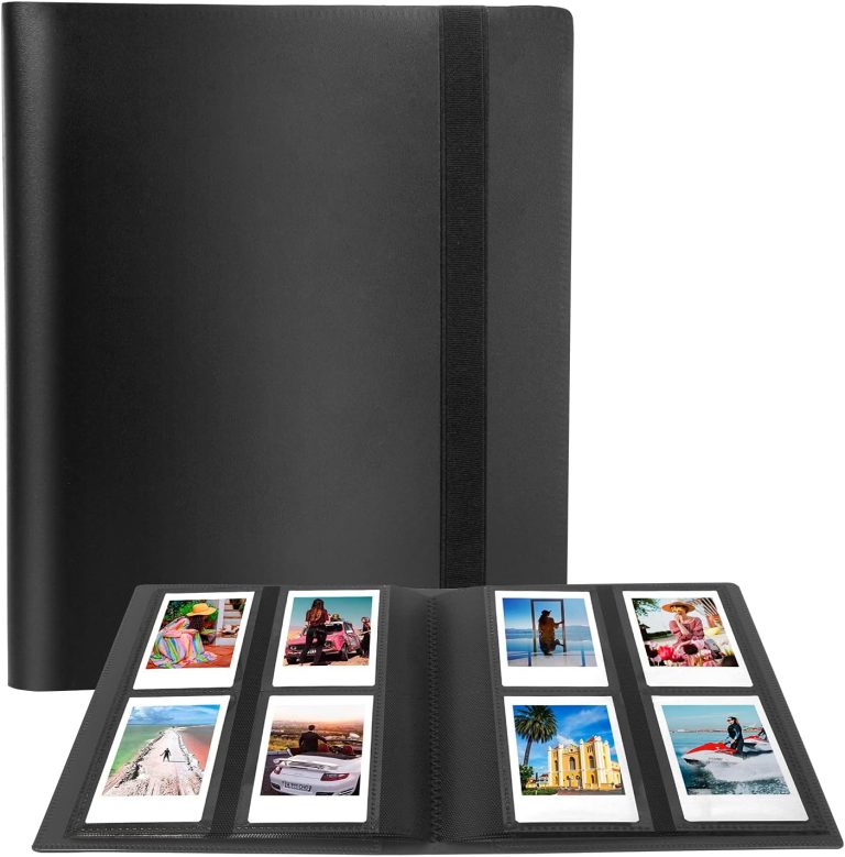 192 Pictures Photo Album for Fujifilm Instax Mini 11 12 evo 90 70 50S 26 25 9 8+ 7S Instant Camera, 2×3 Photo Album for Polaroid Snap Z2300 PIC-300P Film, Black