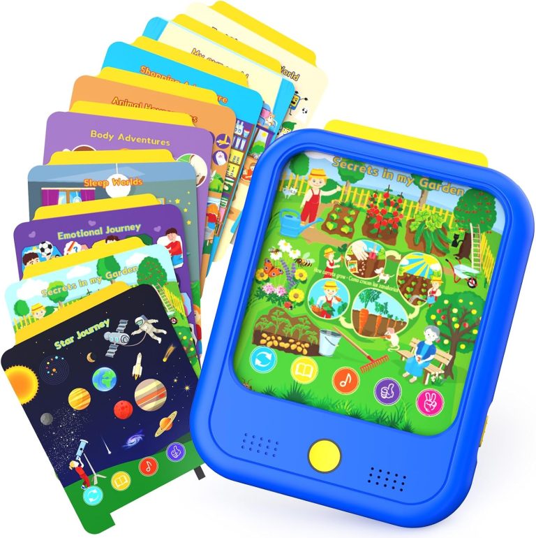 Kids Learning Tablet Educational Learning Pad for Toddlers 2-5 to Learn Alphabets, Numbers, Foods, Time, Music, Vehicles,Jurassic Park, Tablet Toy for Toddlers Ages 2 3 4 5 6 Years Old