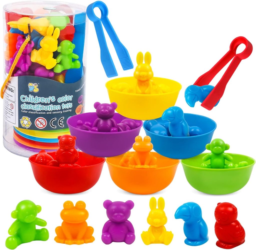 Counting Animal Matching Games Color Sorting Toys with Bowls Preschool Learning Activities for Math Educational Sensory Training Montessori STEM Sets Gift for Toddlers Kids Boys Girls Ages 3 4 5 6 Counting Animal Matching Games Color Sorting Toys with Bowls Preschool Learning Activities for Math Educational Sensory Training Montessori STEM Sets Gift for Toddlers Kids Boys Girls Ages 3 4 5 6