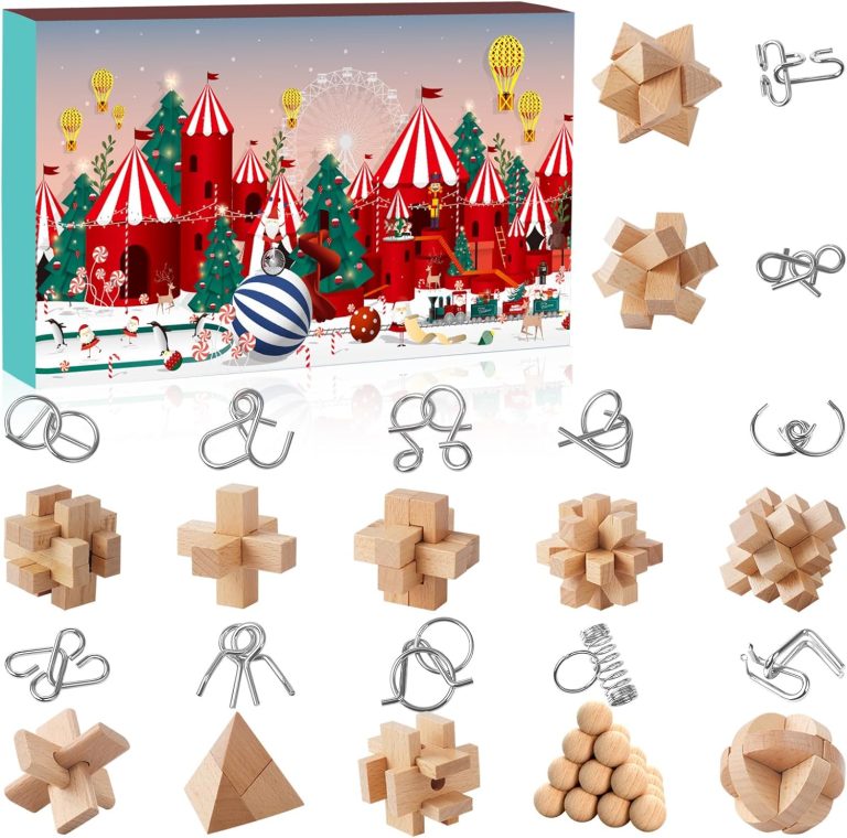 Christmas Countdown Advent Calendar 2024 with 24 Brain Teaser for Xmas Countdown…