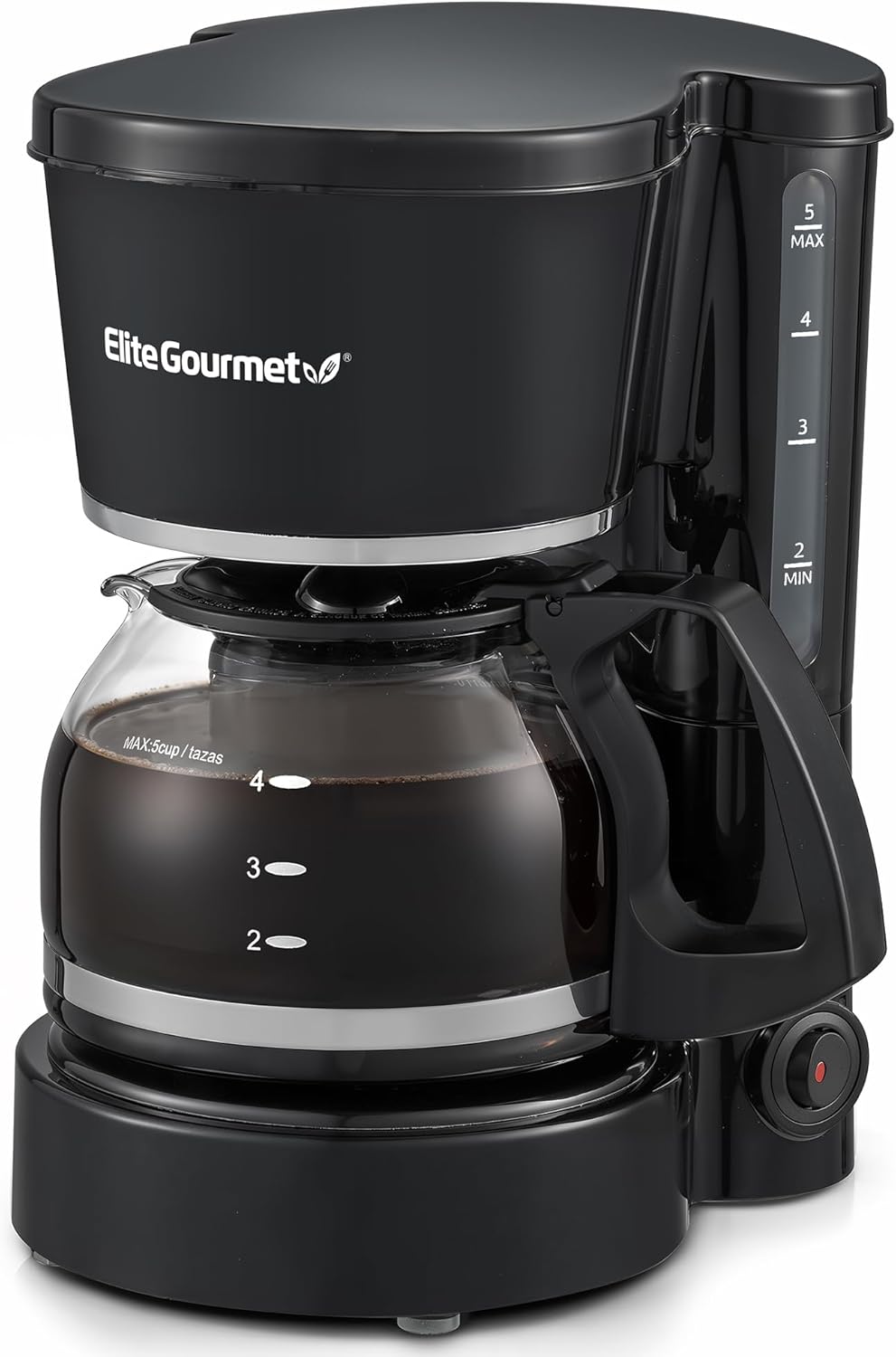 Elite Gourmet EHC-5055 Automatic 5-Cup Brew & Drip Coffee Maker with Pause N Serve Reusable Filter, On/Off Switch, Water Level Indicator Elite Gourmet EHC-5055 Automatic 5-Cup Brew & Drip Coffee Maker with Pause N Serve Reusable Filter, On/Off Switch, Water Level Indicator