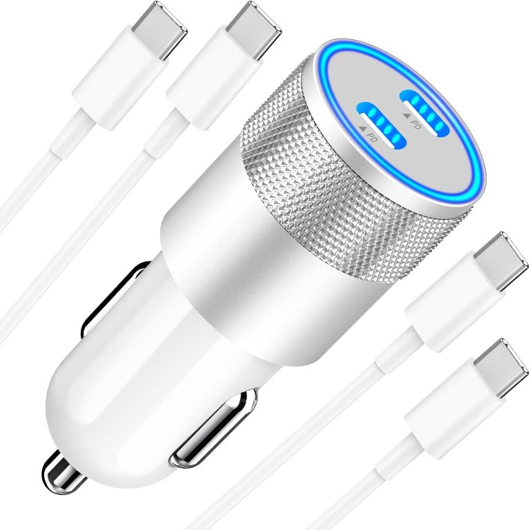 [Apple MFi Certified] iPhone 16 Car Charger Fast Charging, Braveridge 72W Dual PD USB-C Car Power Cigarette Lighter Type-C Car Charger + 2Pack Type-C Cable for iPhone 16 Pro/16 Pro Max/15/15 Pro/iPad