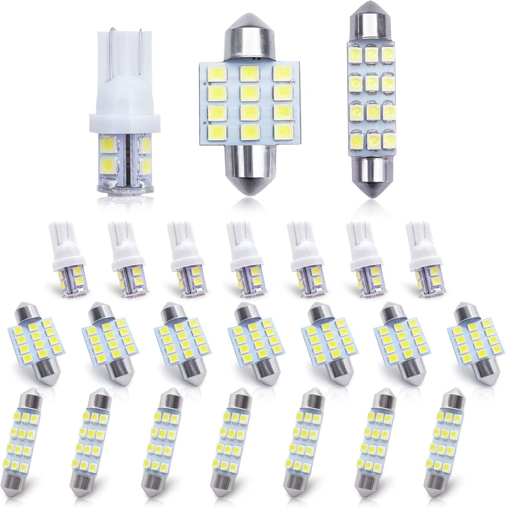 Car Led Bulb, Led Combination Set of 24 Sets, Used for Car Interior/Indoor Map Dome/ Trunk / License Lights, Etc. (White) Car Led Bulb, Led Combination Set of 24 Sets, Used for Car Interior/Indoor Map Dome/ Trunk / License Lights, Etc. (White)