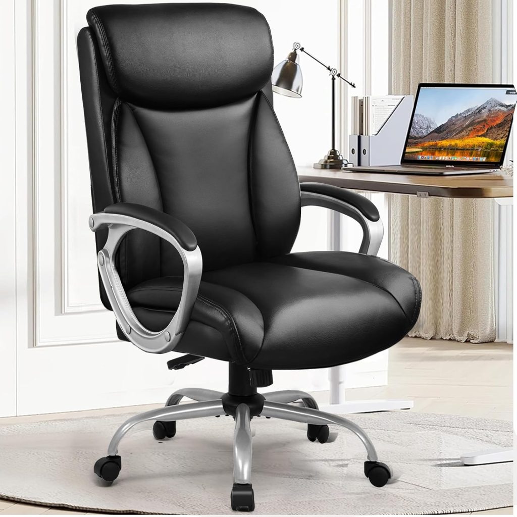 COMHOMA Ergonomic Office Chair Home Office Desk Chairs Comfy Back Support PU Leather Executive Office Chair with Wheels Headrest Padded Armrests Height Adjustable Tilt Swivel Rolling Reclining Seat COMHOMA Ergonomic Office Chair Home Office Desk Chairs Comfy Back Support PU Leather Executive Office Chair with Wheels Headrest Padded Armrests Height Adjustable Tilt Swivel Rolling Reclining Seat