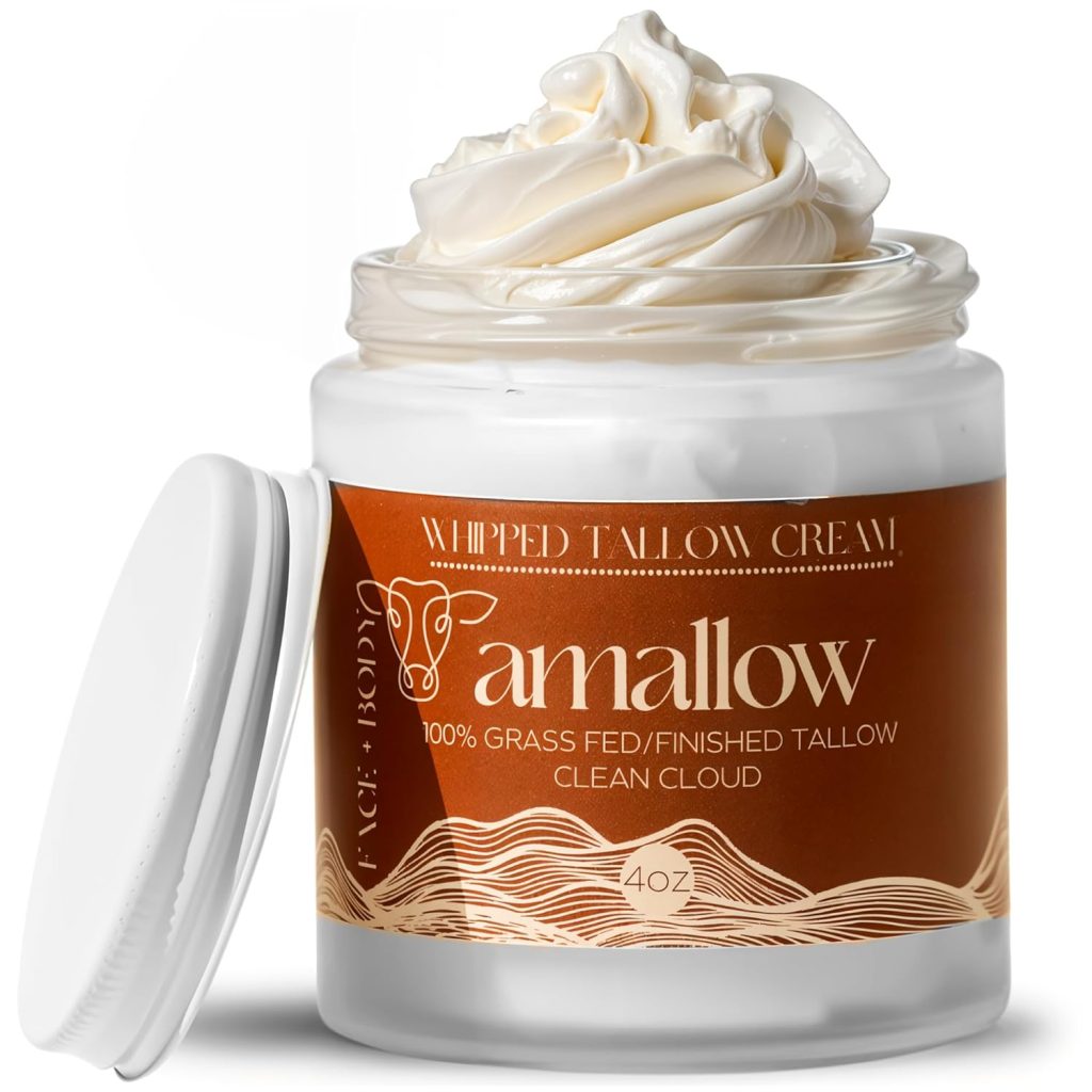 100% Grass Fed Beef Tallow for Skin Care – Face + Body – Whipped Moisturizer – Natural Lotion, 4 FL. oz. (Clean Cloud) 100% Grass Fed Beef Tallow for Skin Care – Face + Body – Whipped Moisturizer – Natural Lotion, 4 FL. oz. (Clean Cloud)