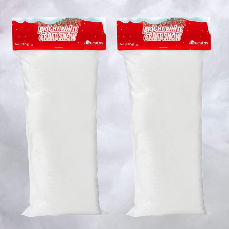 Super Realistic Fake Indoor Snow Blanket. 30 sqft Cotton-Like Fluffy Snow for Winter Mantle Village, Nativity and Easy Christmas Display Decoration. Hypoallergenic, Flame Resistant and Eco Friendly