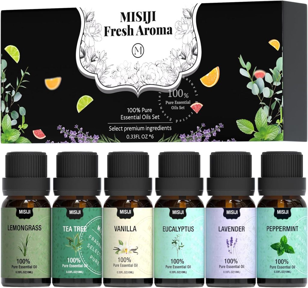 Essential Oils Set Top 6 Aromatherapy-Essential Oils for Diffuser for Home,Air Freshening Diffuser Oils Scents for Aromatherapy,Laundry,Candle&Soap Making,Humidifiers 6 X 10ML Essential Oils Set Top 6 Aromatherapy-Essential Oils for Diffuser for Home,Air Freshening Diffuser Oils Scents for Aromatherapy,Laundry,Candle&Soap Making,Humidifiers 6 X 10ML