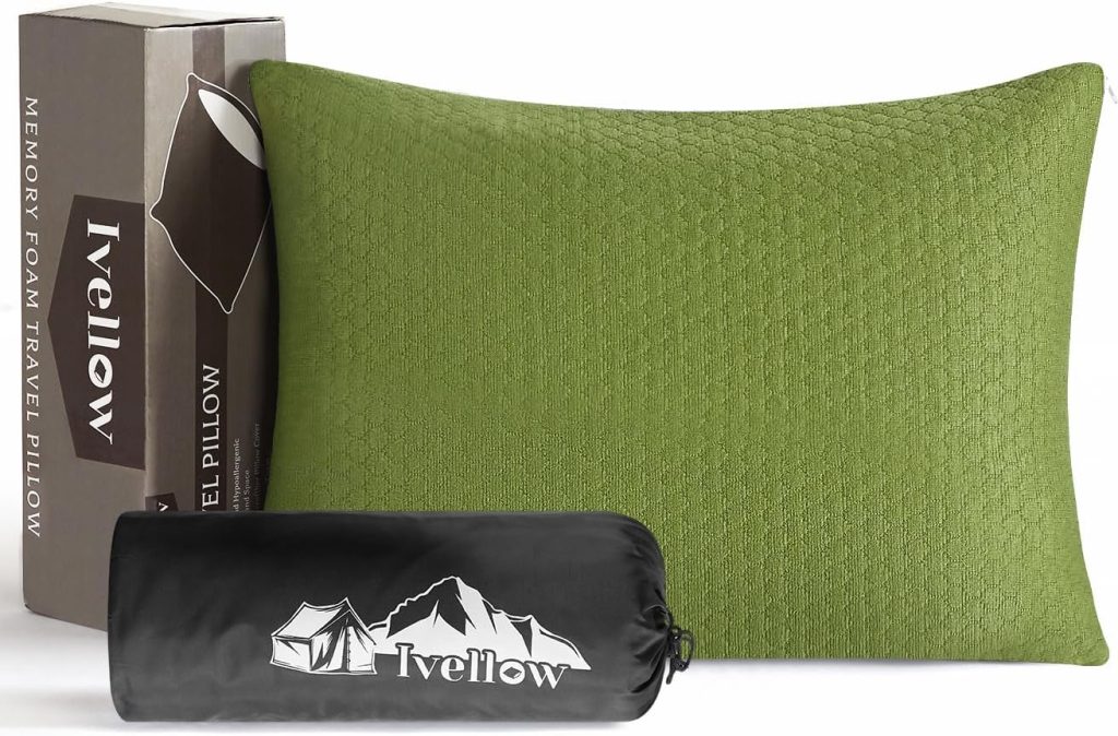 Ivellow Memory Foam Travel Pillow Compressible Camping Pillow for Sleeping Shredded Memory Foam Pillow Compact Firm Supportive Small Pillow for Adults Kids Outdoor Backpacking Hiking Essential Gear-M Ivellow Memory Foam Travel Pillow Compressible Camping Pillow for Sleeping Shredded Memory Foam Pillow Compact Firm Supportive Small Pillow for Adults Kids Outdoor Backpacking Hiking Essential Gear-M