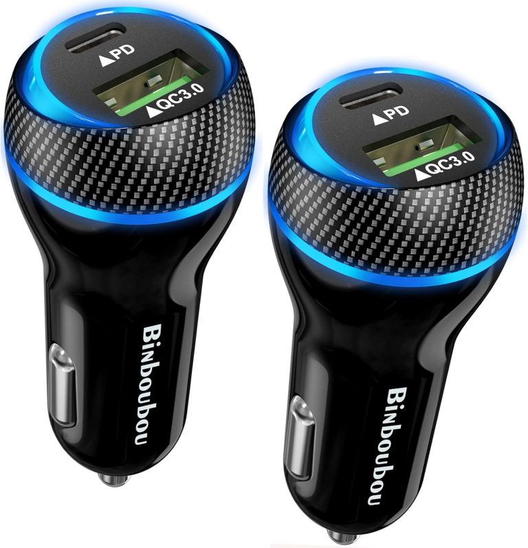 2-Pack USB C Super Fast Car Charger,45W Type C Car Fast Charging [PD/PPS&QC] Cigarette Lighter Charger Compatible w/Samsung S22/S21/S20, iPad Pro Pixel