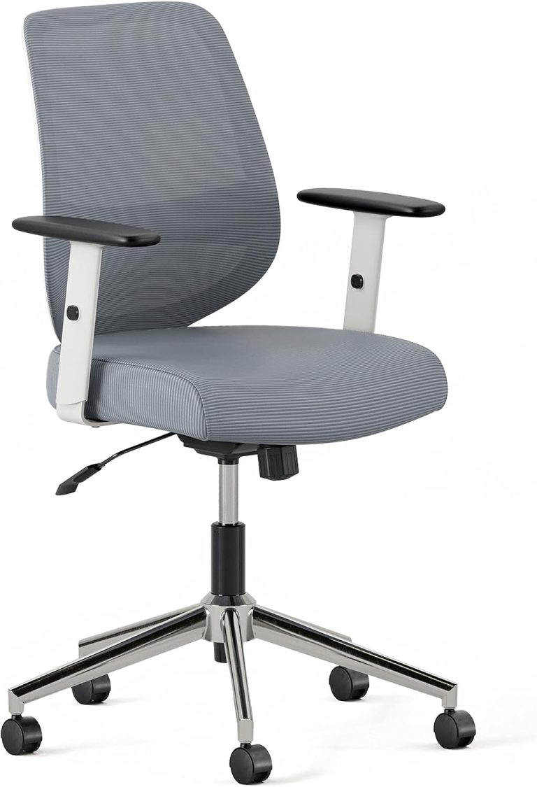 Branch Daily Chair – Computer Office Chair with Swivel, Lumbar Rest, and Adjustable Armrests – Sustainable, Stylish Mesh, & Adjustable Armrests – Comfortable Seating for Improved Posture – Slate