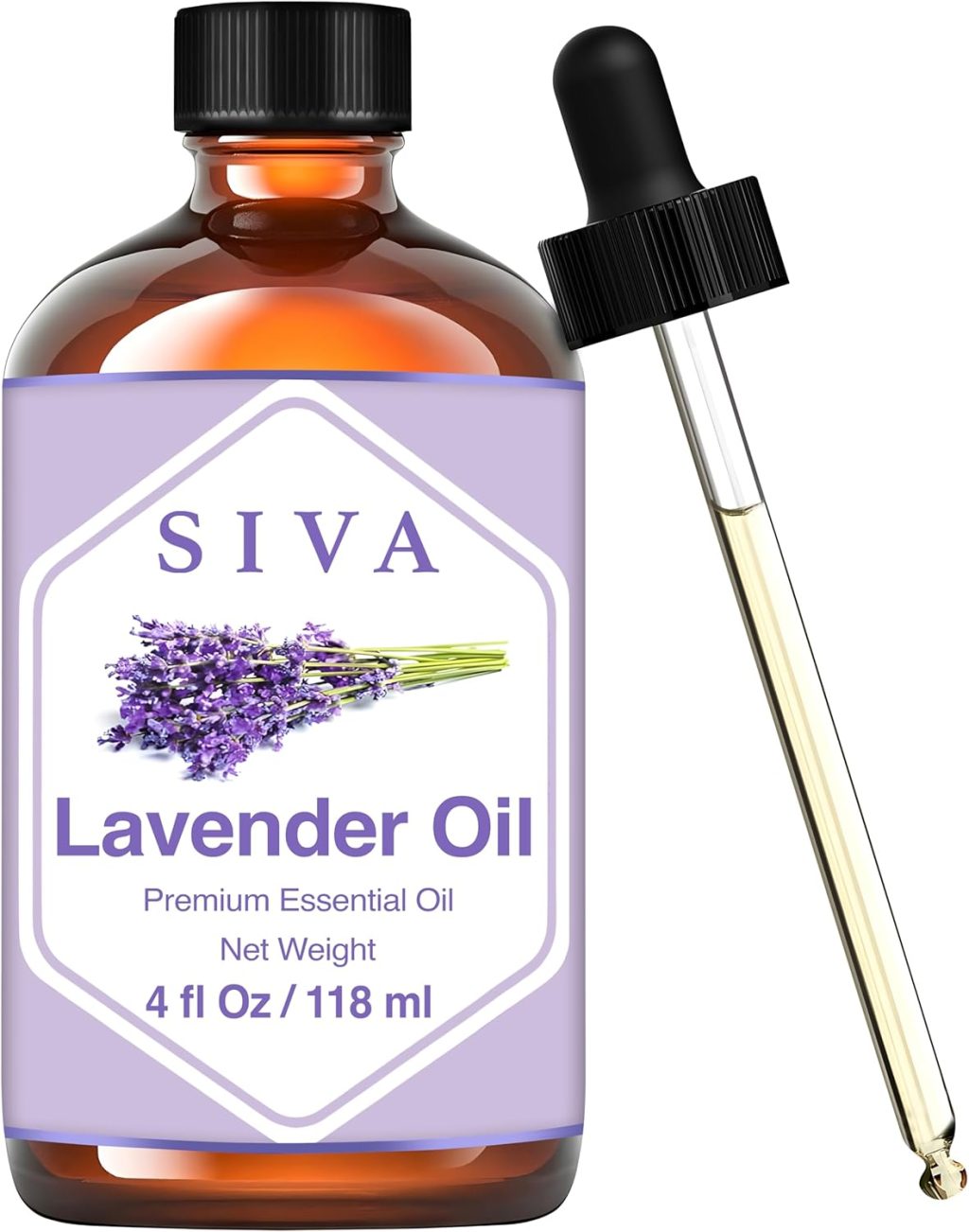 Siva Lavender Essential Oil 4 Fl Oz with Glass Dropper – 100% Pure, Natural, Undiluted & Therapeutic Grade, Amazing for Skin & Hair Care, Diffuser, Aromatherapy, Massage, DIY Soaps & Candles Siva Lavender Essential Oil 4 Fl Oz with Glass Dropper – 100% Pure, Natural, Undiluted & Therapeutic Grade, Amazing for Skin & Hair Care, Diffuser, Aromatherapy, Massage, DIY Soaps & Candles