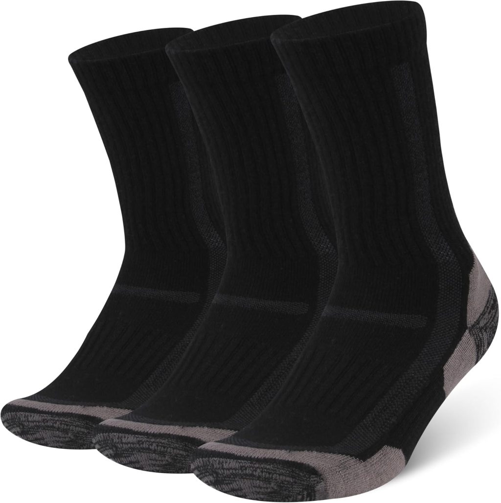 3 Pairs Merino Wool Hiking Mid Calf Socks for Men & Women – Moisture Wicking, Thermal, Cushioned Boot Socks 3 Pairs Merino Wool Hiking Mid Calf Socks for Men & Women – Moisture Wicking, Thermal, Cushioned Boot Socks
