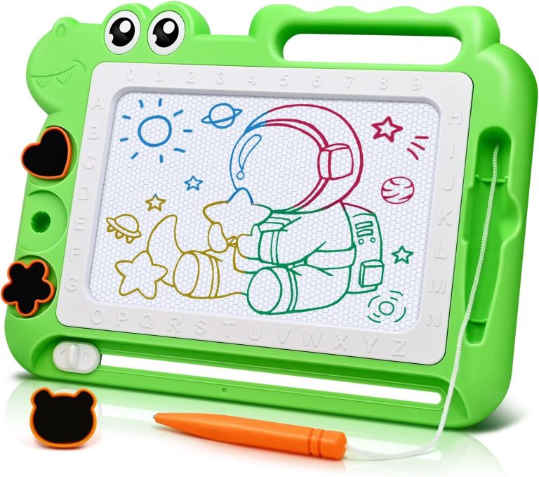 AiTuiTui Magnetic Drawing Board Toddler Toys Gift for 2 3 Year Old Girls Boys, Sketch Writing Doodle Pad Toddlers Age 2-4 Travel Games, Educational Learning Kids Toys for Birthday (Green)