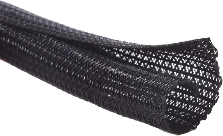 Alex Tech 10ft – 1/2 inch Cord Protector Wire Loom Tubing Cable Sleeve Split Sleeving For USB Cable Power Cord Audio Video Cable – Protect Cat From Chewing – Black