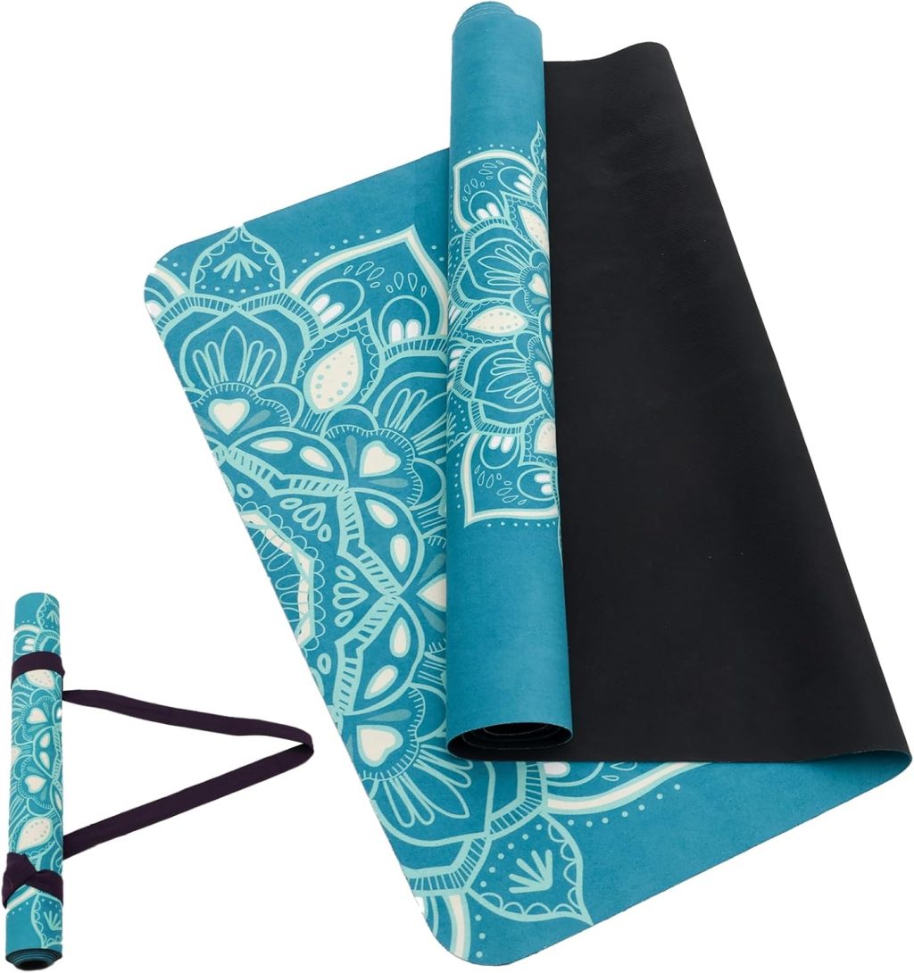 U&M Yoga Mat Non-Slip, Exercise Suede Mat with Carrying Bag for Home Yoga, Pilates & Meditation Stretching, Floor & Fitness Workouts, Fitness Mats Non-Slip Natural Rubber Base & Suede Mat (72” x 27” x 1.5mm Thick) U&M Yoga Mat Non-Slip, Exercise Suede Mat with Carrying Bag for Home Yoga, Pilates & Meditation Stretching, Floor & Fitness Workouts, Fitness Mats Non-Slip Natural Rubber Base & Suede Mat (72” x 27” x 1.5mm Thick)
