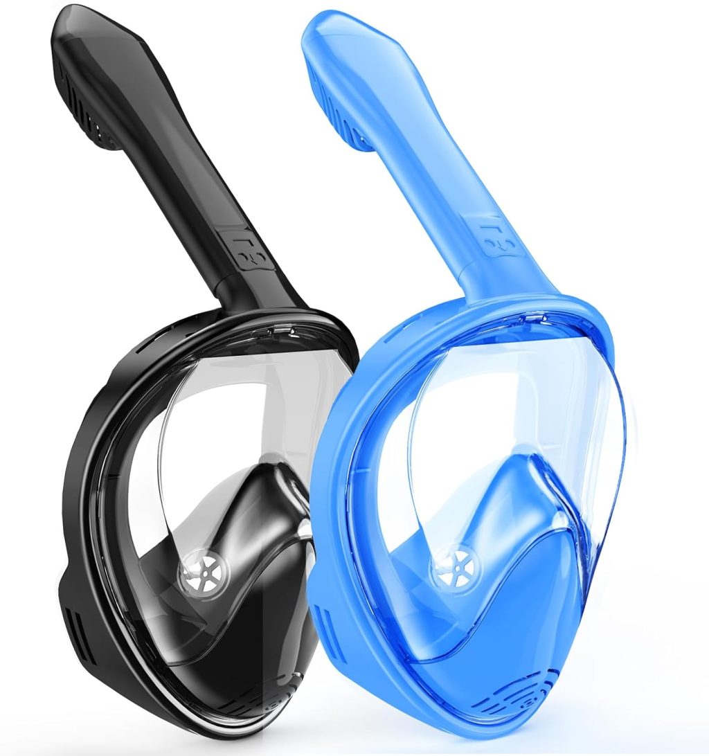 Kids Snorkel Mask Full Face, Snorkeling Gear for Kids 2-14 with Camera Mount, 180 Degree Panoramic View Snorkeling Set Anti-Fog Anti-Leak Kids Snorkel Mask Full Face, Snorkeling Gear for Kids 2-14 with Camera Mount, 180 Degree Panoramic View Snorkeling Set Anti-Fog Anti-Leak