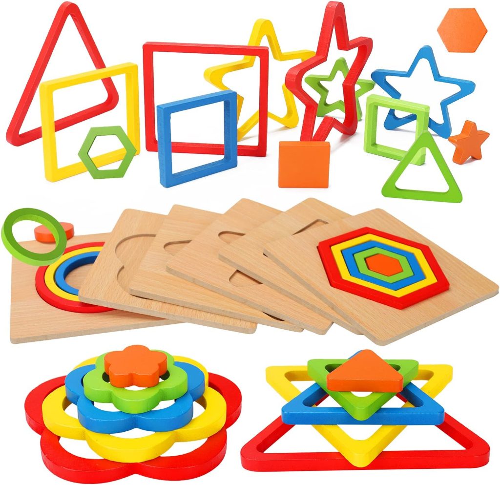 Toddler Puzzles Montessori Toy Wooden Shape Sorting Puzzle Sensory Toy Toddler Activities Preschool Learning Educational Autistic Developmental Toy 1 2 3 Year Old 1-3 0-2 Dementia Game Toddler Puzzles Montessori Toy Wooden Shape Sorting Puzzle Sensory Toy Toddler Activities Preschool Learning Educational Autistic Developmental Toy 1 2 3 Year Old 1-3 0-2 Dementia Game