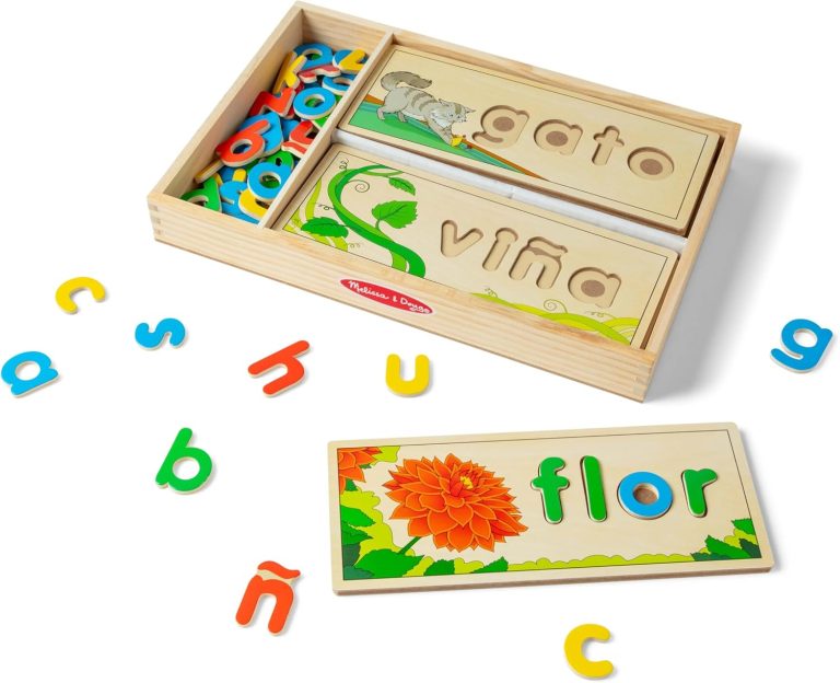 Melissa & Doug Spanish See & Spell Educational Language Learning Toy – FSC Certified