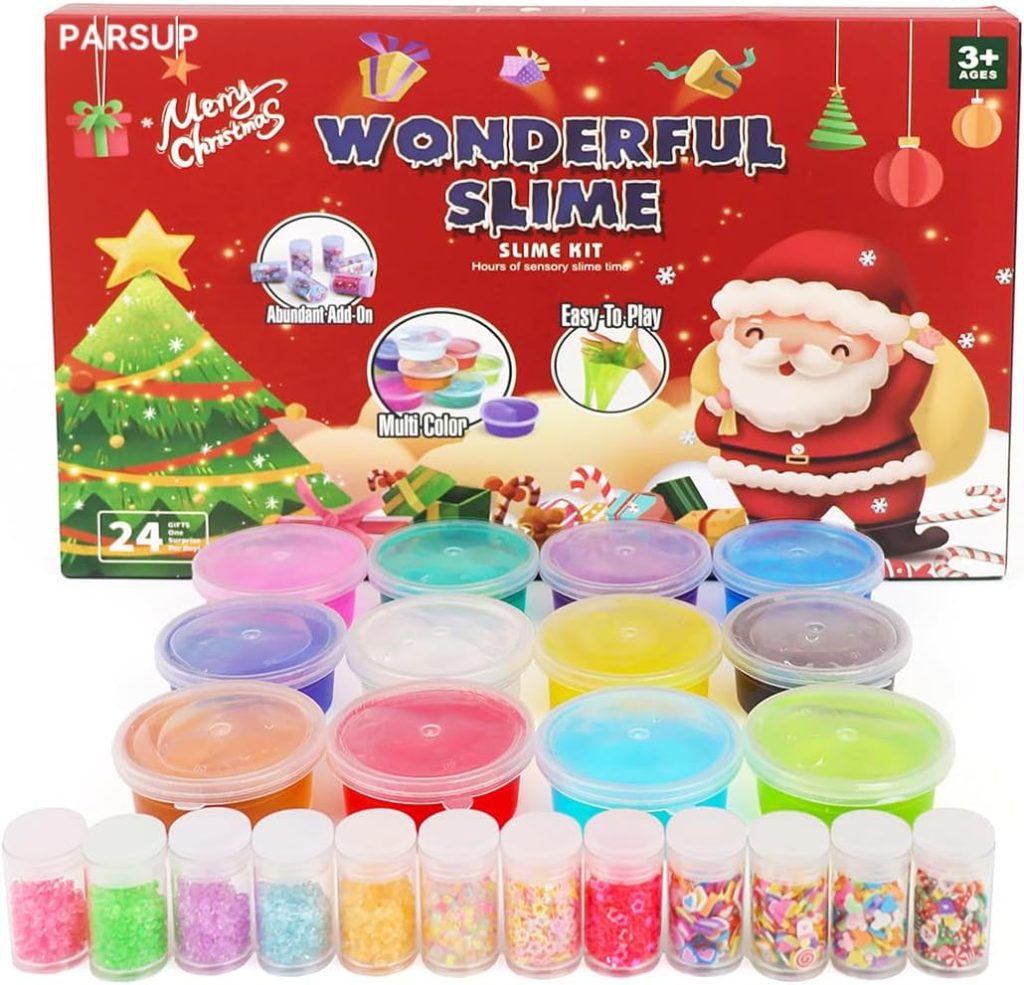2024 Christmas Slime Advent Calendar for Kids, Crystal Fidget Holiday Surprise Gift Set, 24 Days Christmas Countdown Calendar Xmas Toys Gifts Boys Girls Toddler Party Favors Christmas Stocking Stuffers 2024 Christmas Slime Advent Calendar for Kids, Crystal Fidget Holiday Surprise Gift Set, 24 Days Christmas Countdown Calendar Xmas Toys Gifts Boys Girls Toddler Party Favors Christmas Stocking Stuffers