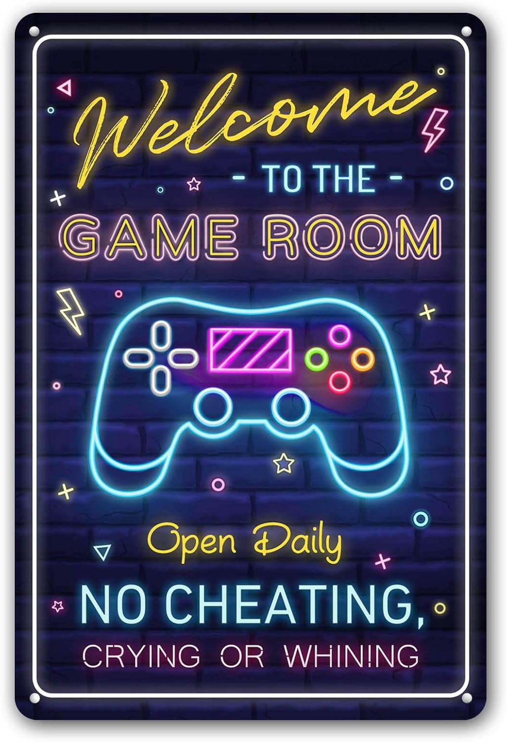 Bestylez Welcome To The Game Room Sign For Gaming Room Wall Decor For Boys 12 x 8 Inch (268) Bestylez Welcome To The Game Room Sign For Gaming Room Wall Decor For Boys 12 x 8 Inch (268)