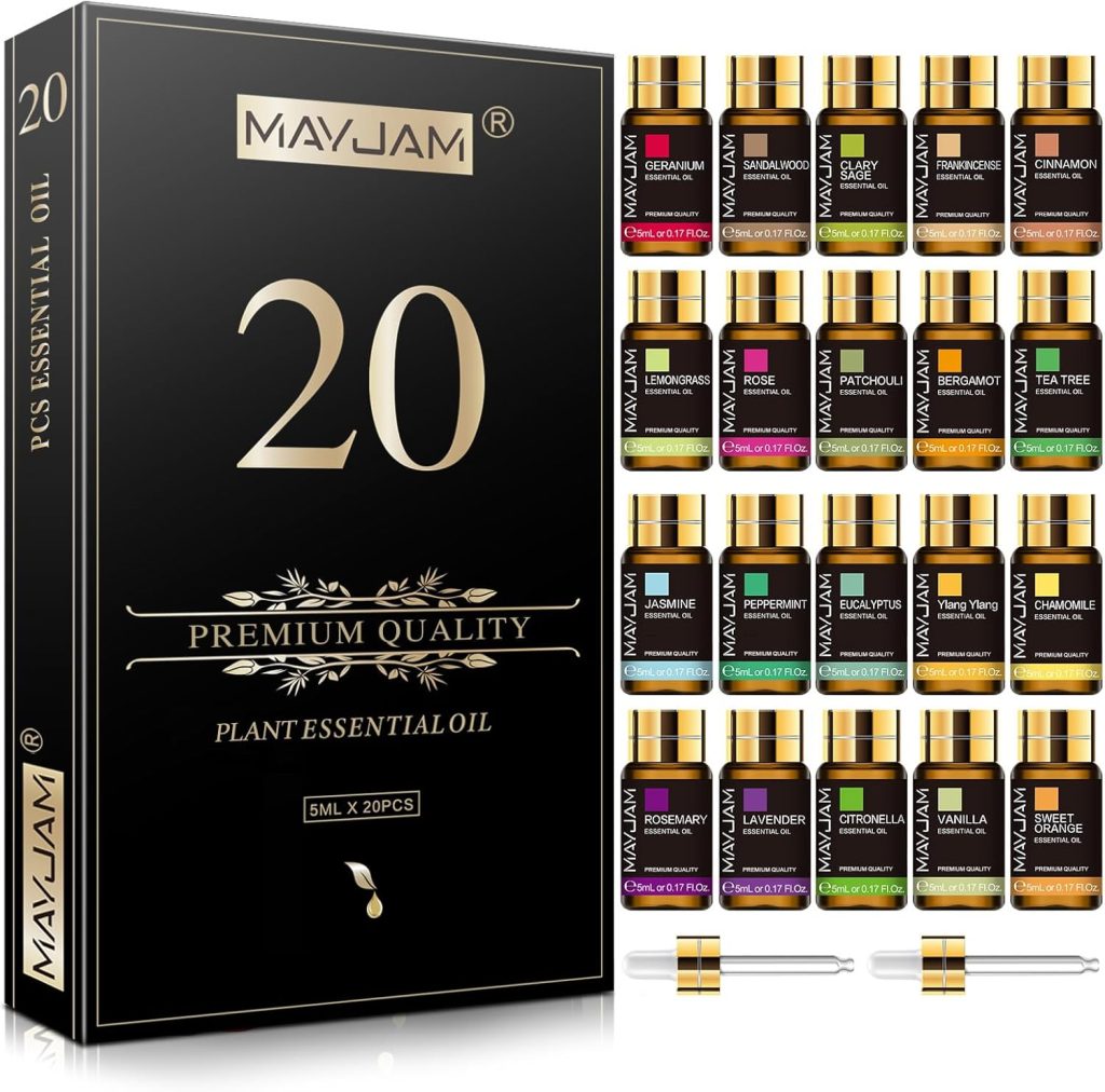 Tea Tree 20 Pcs Pure Essential Oil Gift Set, for Diffuser, Humidifiers, Skin Care, Massage, Fragrance Oil Scent for DIY Candle and Soap Making, Gift for Friend (5ML) Tea Tree 20 Pcs Pure Essential Oil Gift Set, for Diffuser, Humidifiers, Skin Care, Massage, Fragrance Oil Scent for DIY Candle and Soap Making, Gift for Friend (5ML)