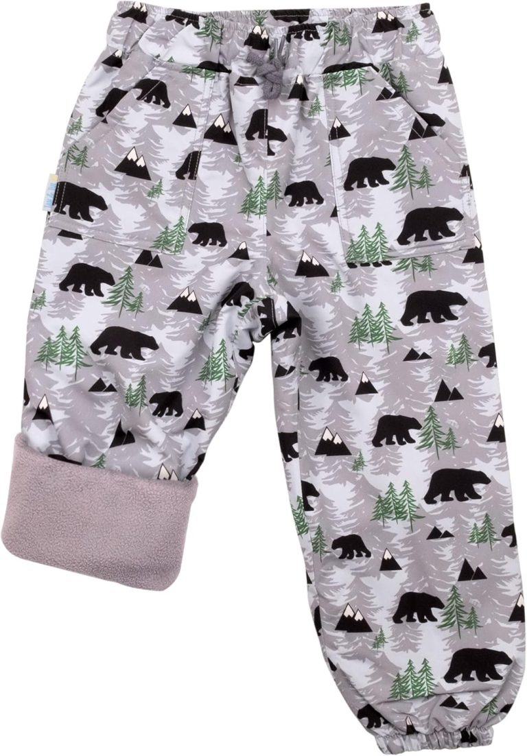 JAN & JUL Waterproof Fleece Lined Snow and Rain Pants for Toddlers and Kids