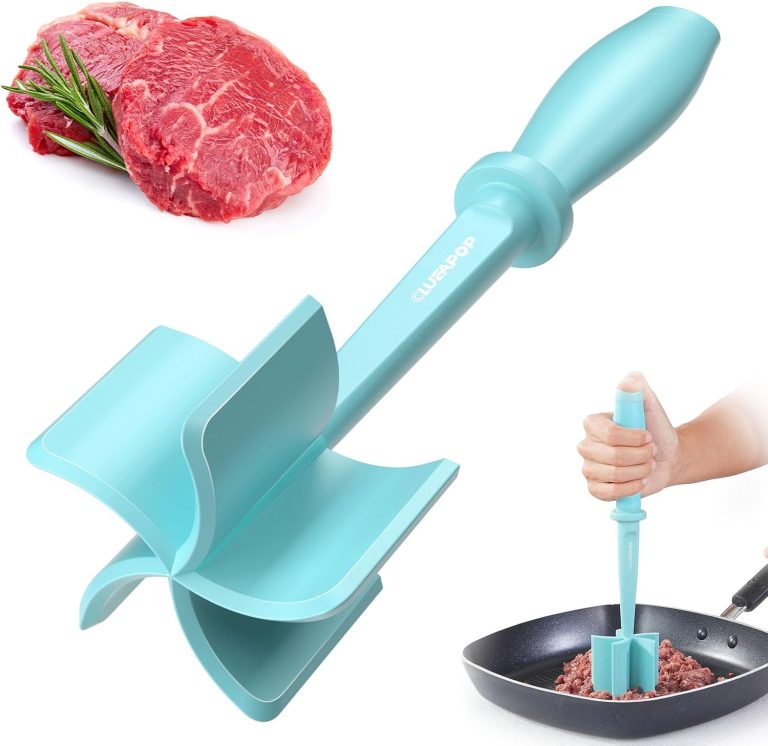 Meat Chopper, Hamburger Chopper, CLUEAPOP Potato Masher-Professional Multifunctional Heat Resistant Nylon Ground Beef Smasher Kitchen Tools And Gadgets, ​Safe For Non-Stick Cookware