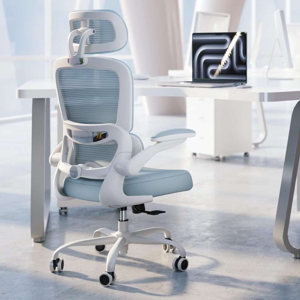 Office Chair Ergonomic Desk Chair, 330 LBS Home Mesh Office Desk Chairs with Wheels, Comfortable Gaming Chair, High Back Office Chair for Long Hours (Blue) Office Chair Ergonomic Desk Chair, 330 LBS Home Mesh Office Desk Chairs with Wheels, Comfortable Gaming Chair, High Back Office Chair for Long Hours (Blue)