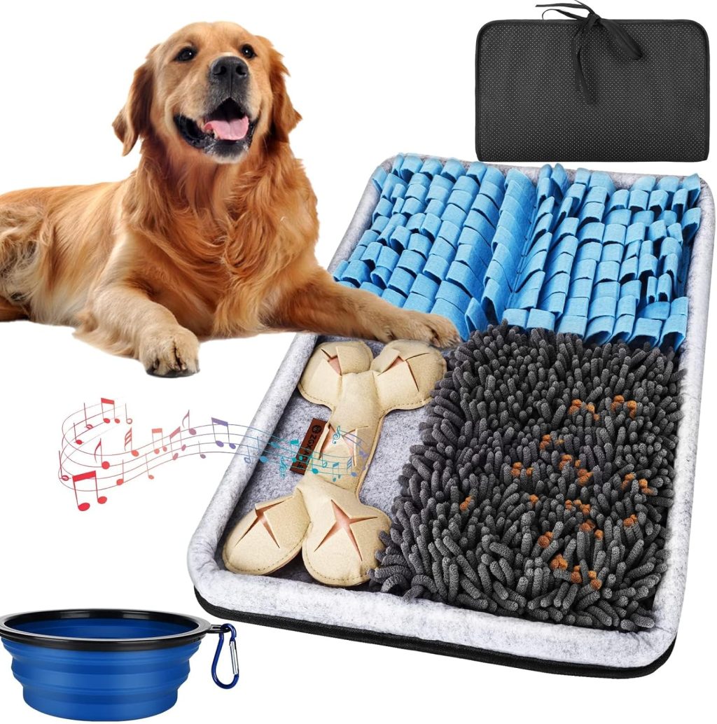 Snuffle Mat for Dogs, Interactive Feed Mat for Boredom, 17.3″×23.6″ Pet Foraging Mat for Smell Training and Slow Eating with Stress Relief, Foraging Skills, Brain Stimulation (Solid Color) Snuffle Mat for Dogs, Interactive Feed Mat for Boredom, 17.3″×23.6″ Pet Foraging Mat for Smell Training and Slow Eating with Stress Relief, Foraging Skills, Brain Stimulation (Solid Color)