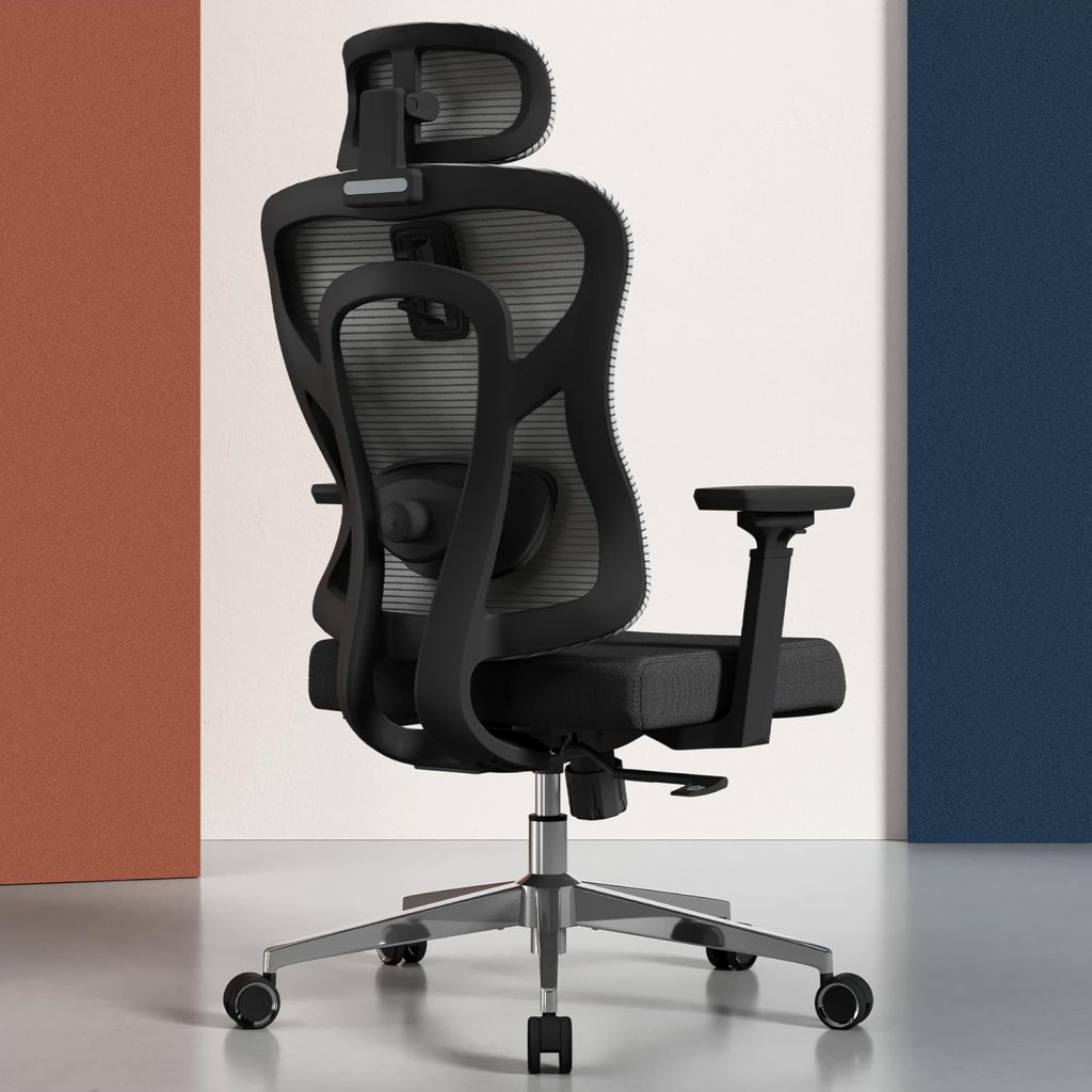 Ergonomic Mesh Office Chair, High Back Desk Chair with 3D Armrests, Adaptive Thoracic Support, 3D Lumbar Support & Adjustable Headrest, Home Swivel Computer Chair with Tilt Function Ergonomic Mesh Office Chair, High Back Desk Chair with 3D Armrests, Adaptive Thoracic Support, 3D Lumbar Support & Adjustable Headrest, Home Swivel Computer Chair with Tilt Function