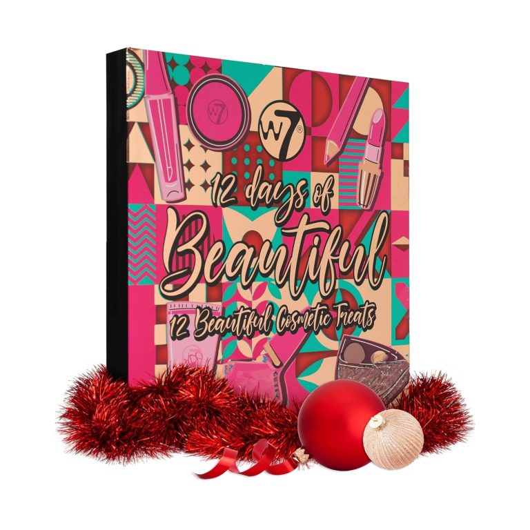W7 12 Days of Beautiful Holiday Advent Calendar 2024-12 Individually Boxed Makeup & Cosmetic Surprises – Cruelty Free, Christmas Stocking Filler
