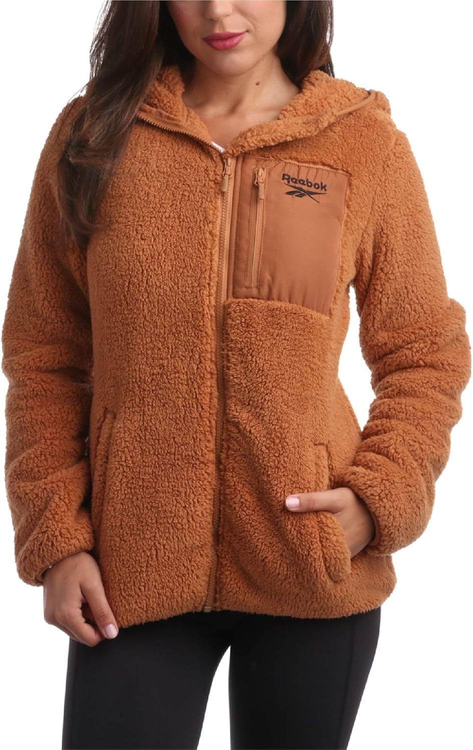 Reebok Women’s Fleece Sweatshirt Jacket – Full Zip Sherpa Fur Hooded Jacket – Lightweight Teddy Coat for Women (S-XL) Reebok Women’s Fleece Sweatshirt Jacket – Full Zip Sherpa Fur Hooded Jacket – Lightweight Teddy Coat for Women (S-XL)