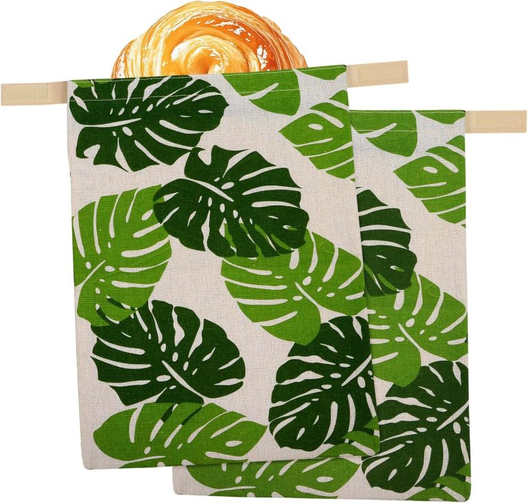 Reusable Beeswax Bread Bags 2 pcs,Sourdough Bread Bags for handmade bread,XL Beeswax Bread Bag,Cotton Linen Bread Bags to keep fresh,Bread Storage Bags