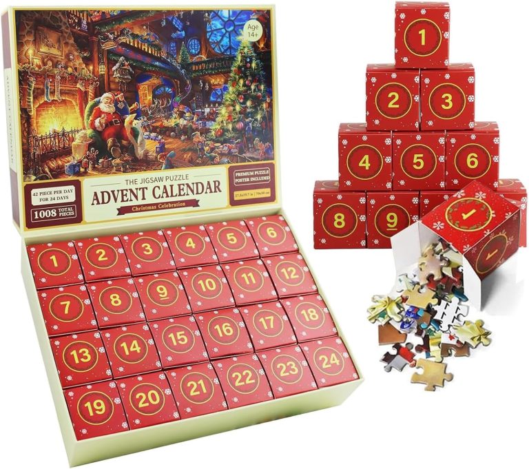 Puzzle Advent Calendar 2024, 24 Day Countdown Calendar,Advent Calendar Puzzle.Santa Claus Puzzle,Puzzle Advent Calendar, Advent Calendar 2024 Adult，Christmas Decoration,Advent Calendar 2024 Puzzle (2)