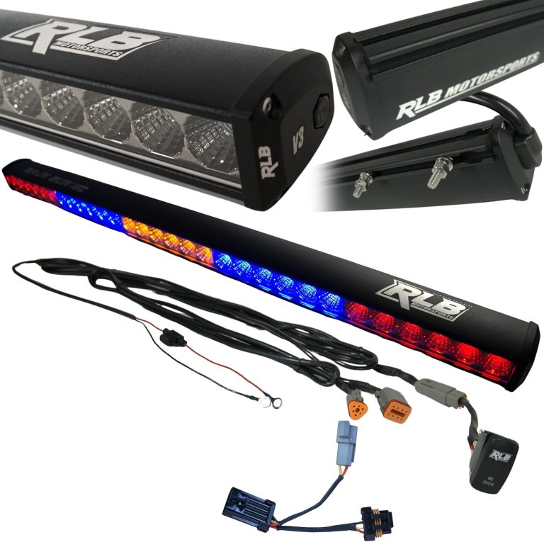 36″ Chase Light Compatible with Can Am Maverick X3 MAV R and Defender Side by Sides – Pigtail Included for 100% Plug and Play Easy Installation! (Blue/White)