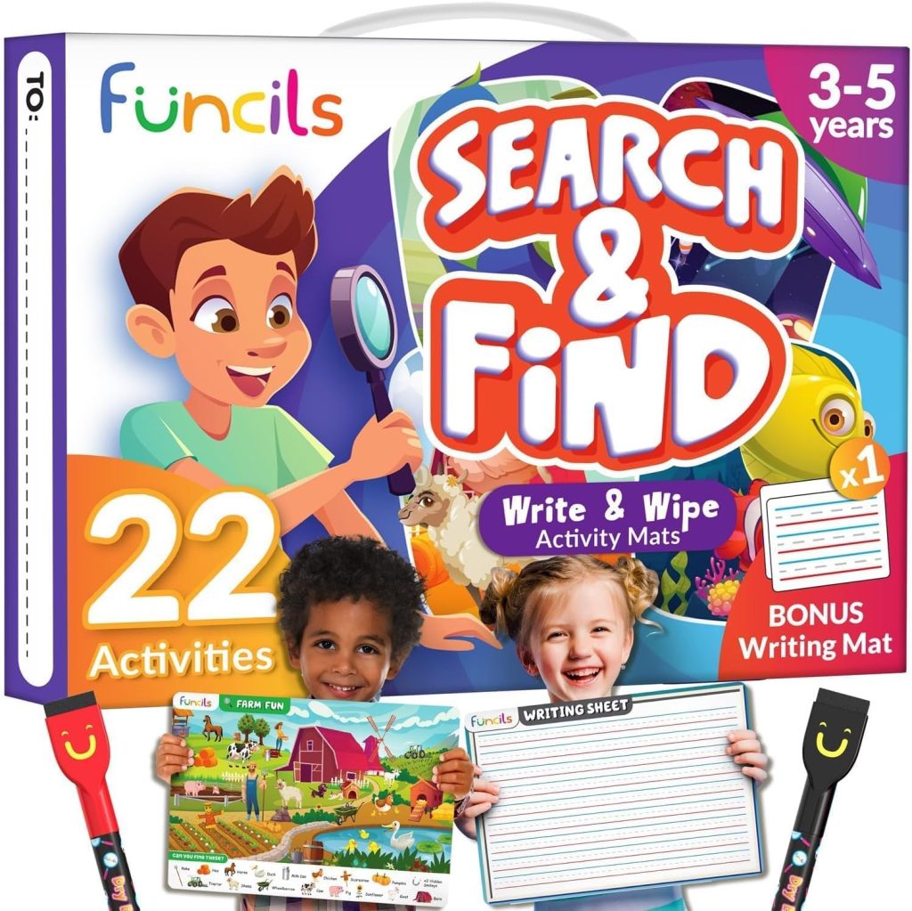 Search and Find for Kids & Toddlers – Preschool Learning Activity Book, Art and Craft Supplies, Seek Find Games, Birthday Gifts for Girls & Boys, Educational Toys for Ages 3, 4, 5, 6 Year Old Search and Find for Kids & Toddlers – Preschool Learning Activity Book, Art and Craft Supplies, Seek Find Games, Birthday Gifts for Girls & Boys, Educational Toys for Ages 3, 4, 5, 6 Year Old