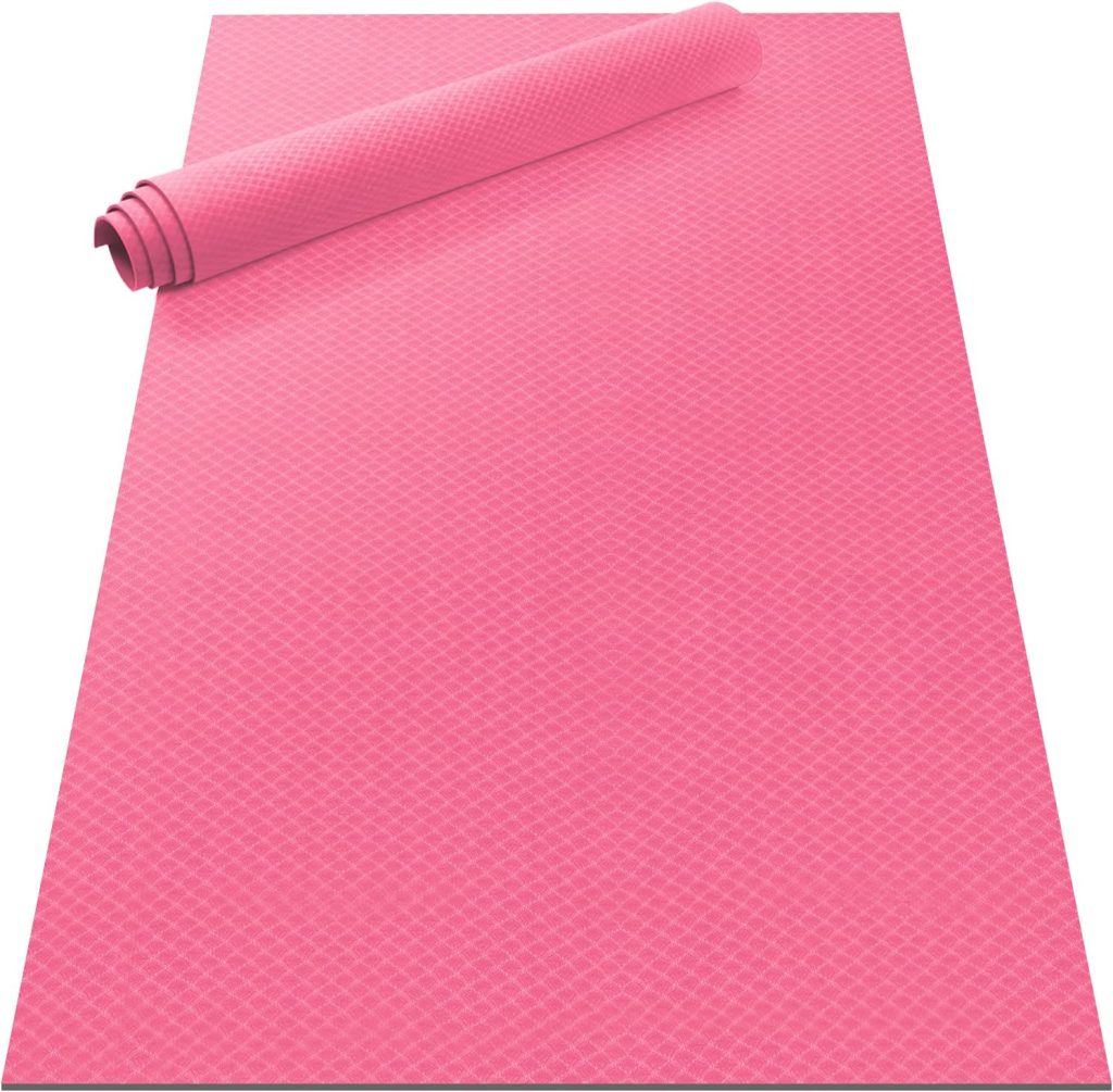 Odoland Large Yoga Mat for Pilates Stretching Home Gym Workout, Extra Thick Non Slip Exercise Mat, Extra Wide Fitness Mat for Men and Women, Mutil-size x 1/4” Thick Odoland Large Yoga Mat for Pilates Stretching Home Gym Workout, Extra Thick Non Slip Exercise Mat, Extra Wide Fitness Mat for Men and Women, Mutil-size x 1/4” Thick